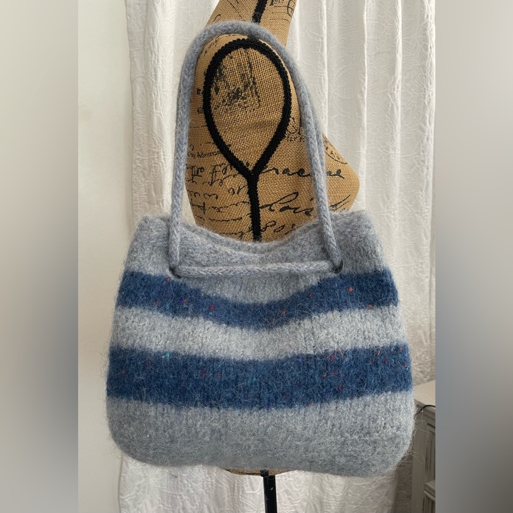 Stylish Gray and Blue Women's Bag